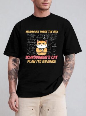 Meanwhile Inside The Box Funny Schrödinger's Cat T-Shirt