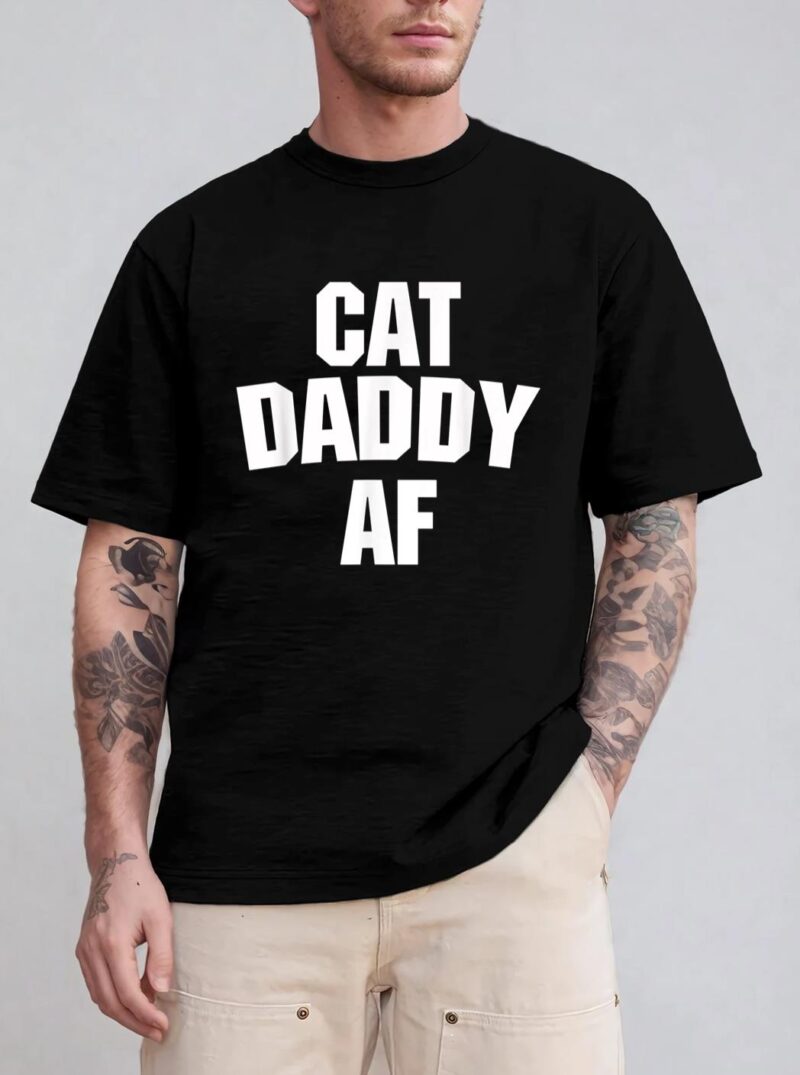 Mens Best Cat Dad Ever  - Cat Daddy AF Funny Cat T-Shirt
