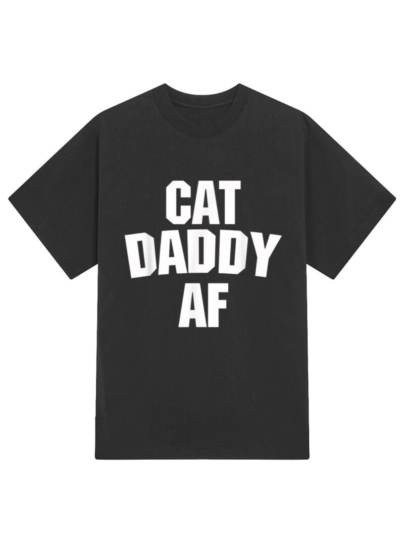 Mens Best Cat Dad Ever  - Cat Daddy AF Funny Cat T-Shirt - Image 2