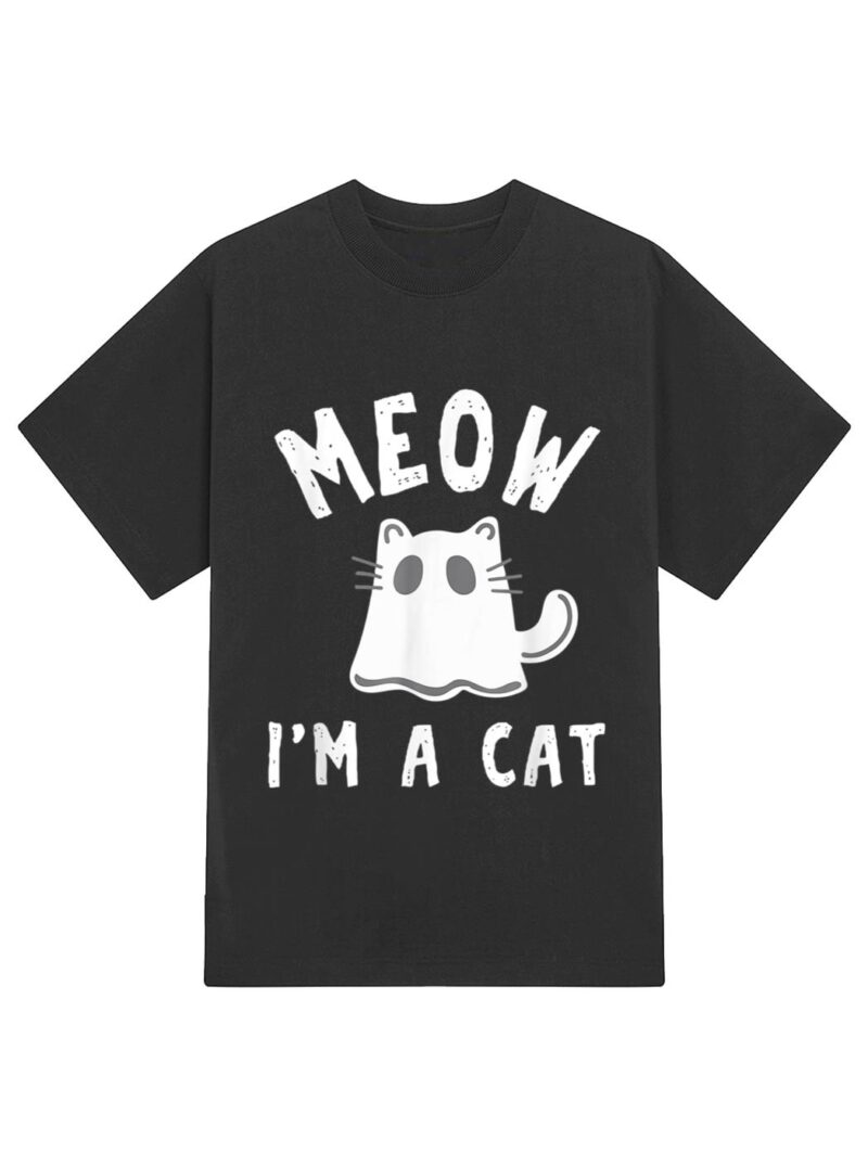 Meow I M A Cat Halloween Costume T-Shirt - Image 2
