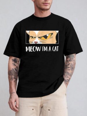Meow I'm A Cat  - Meow Kitty Funny Cats Black Cat T-Shirt