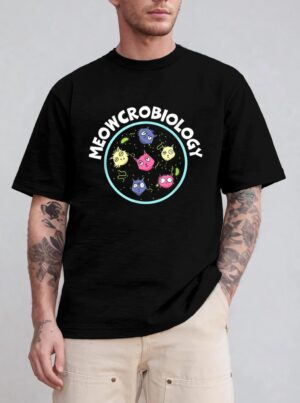 Meowcrobiology Science Lover Microbiology Scientist Cat T-Shirt