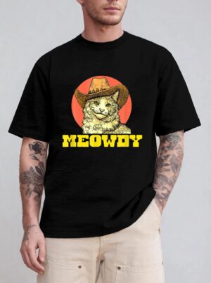 Meowdy Funny Classic Country Cowboy Cat Western Vibe T-Shirt