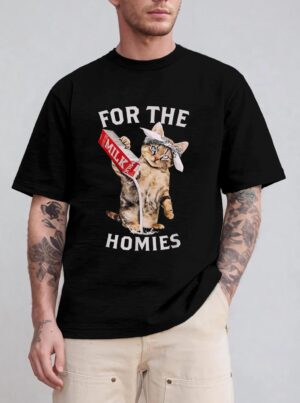 Milk Cat For The Homies Lover Kids Women Tee T-Shirt