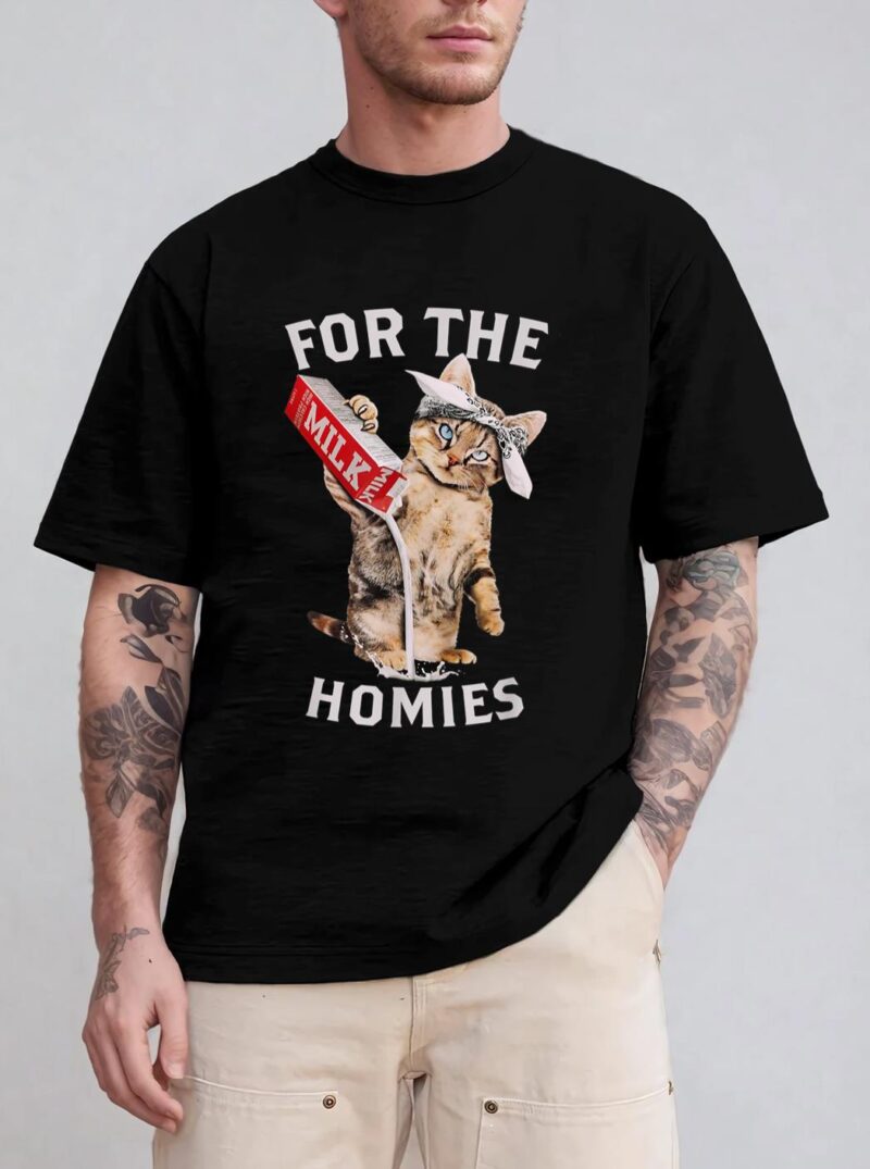 Milk Cat For The Homies Lover Kids Women Tee T-Shirt