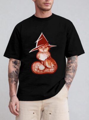 Orange Cat Witch Tabby Oranges Kitty Cat T-Shirt