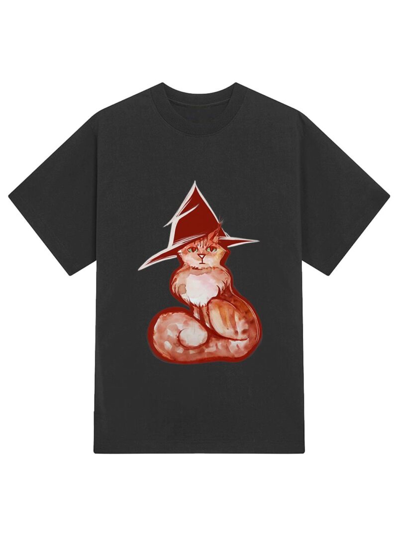 Orange Cat Witch Tabby Oranges Kitty Cat T-Shirt - Image 2