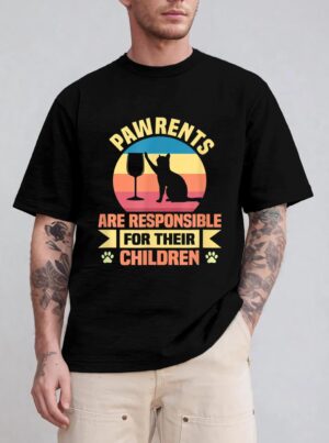 Pawrents Outfit Cat Women Cat Men Cat Parents Funny T-Shirt