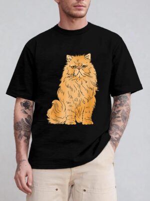 Persian Cat Design Leave Me Alone Cat Angry Persian Cat T-Shirt
