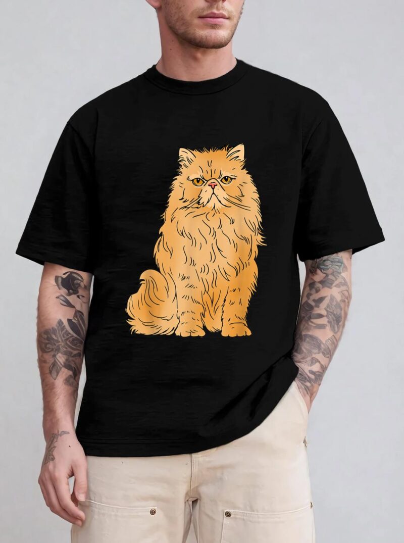 Persian Cat Design Leave Me Alone Cat Angry Persian Cat T-Shirt
