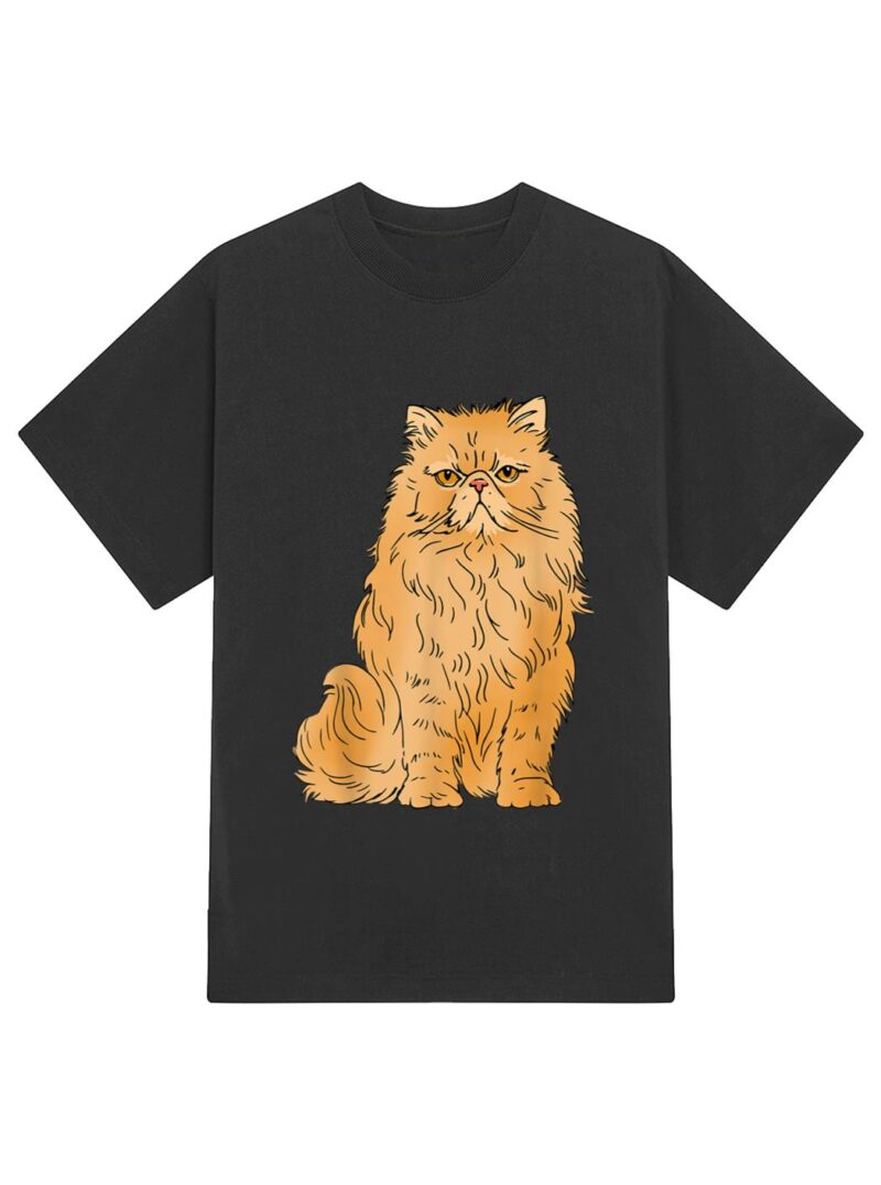 Persian Cat Design Leave Me Alone Cat Angry Persian Cat T-Shirt - Image 2