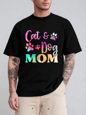 Pet Cat Dog Mom Shirt For Women, Mothers Day T-Shirt