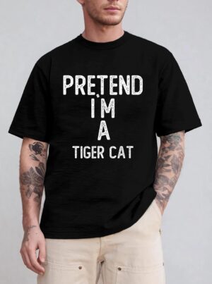 Pretend I M A Iger Cat Funny Halloween T-Shirt