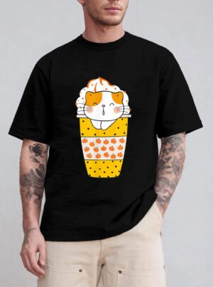 Pumpkin Spice Latte Fall Coffee Pumpkin Spice PSL Cat T-Shirt