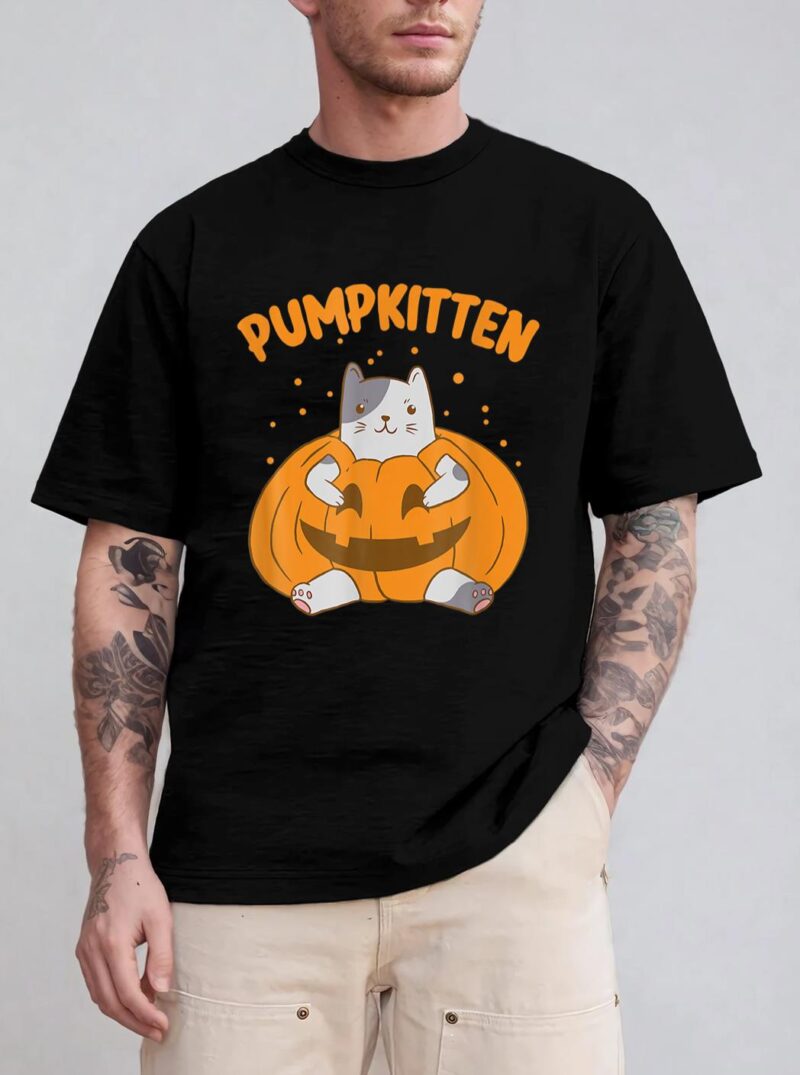 Pumpkitten Halloween 2022 Group Funny Pumpkin And Cat T-Shirt
