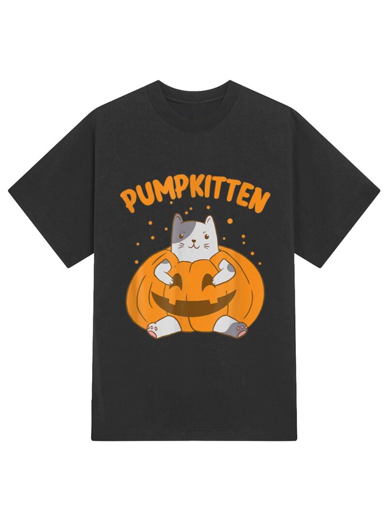 Pumpkitten Halloween 2022 Group Funny Pumpkin And Cat T-Shirt - Image 2