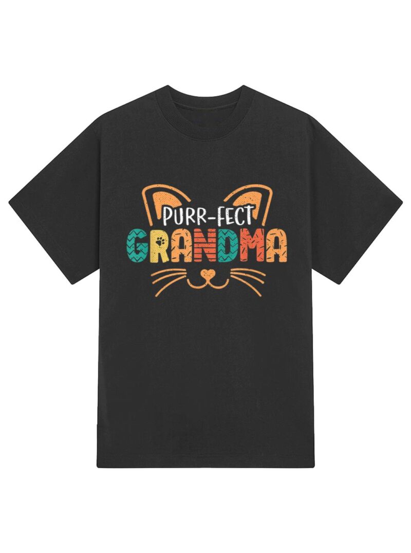 Purr-fect Cat Grandma Cats Lover T-Shirt - Image 2