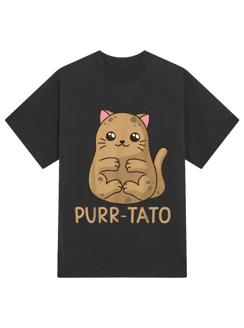 Purrtato Cat Potato Cat Lover Idaho Potatoes T-Shirt - Image 2