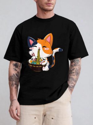 Ramen Cat  Neko Anime Kawaii Cat Lover T-Shirt