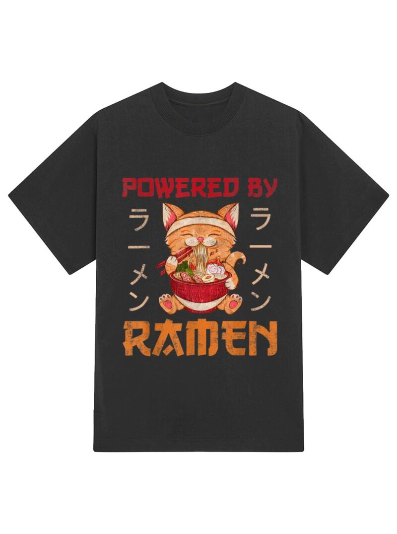 Ramen Cat Kawaii Anime Japanese Food Gift T-Shirt - Image 2