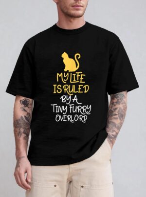 Retro Meow Cat My Life is Ruled by a Tiny Furry Overlord T-Shirt
