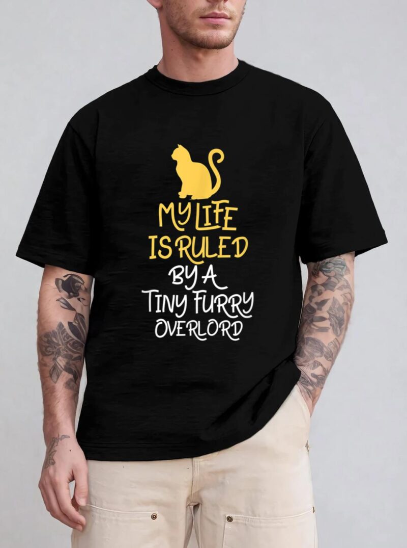 Retro Meow Cat My Life is Ruled by a Tiny Furry Overlord T-Shirt