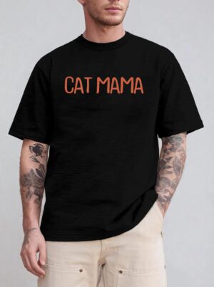 Retro Vintage Simple Funny Cat Mama T-Shirt