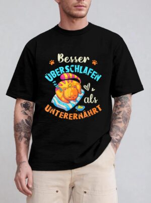 Sleep Cat Funny Pajama In German T-Shirt