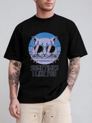 Sometime I Like You Meme Funny Retro Style Vintage Cats T-Shirt