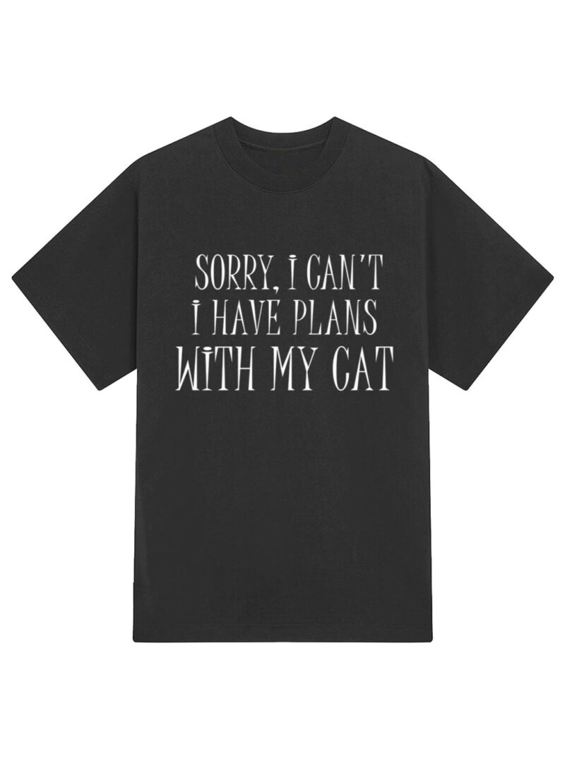 Sorry I can't I have plans with my Cat Shirt Funny Cat love Premium T-Shirt - Image 2