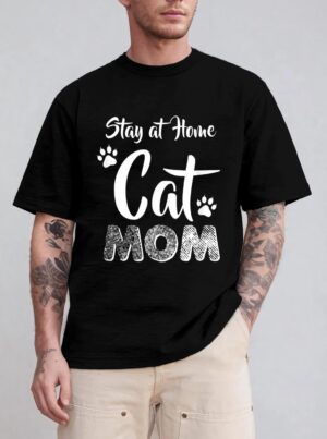 Stay at Home Cat Mom Cat Lover Wear T-Shirt