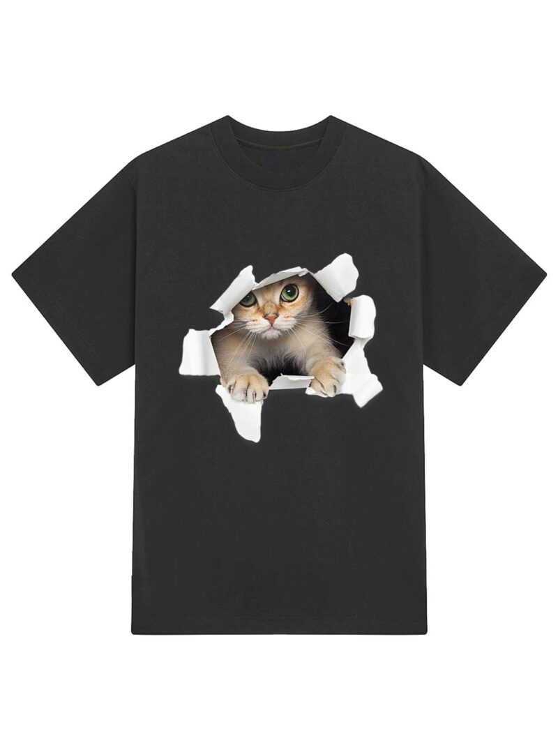 Sweet Kitten Torn Cloth Funny Cat Lover Cat Owner Cat Lady T-Shirt - Image 2