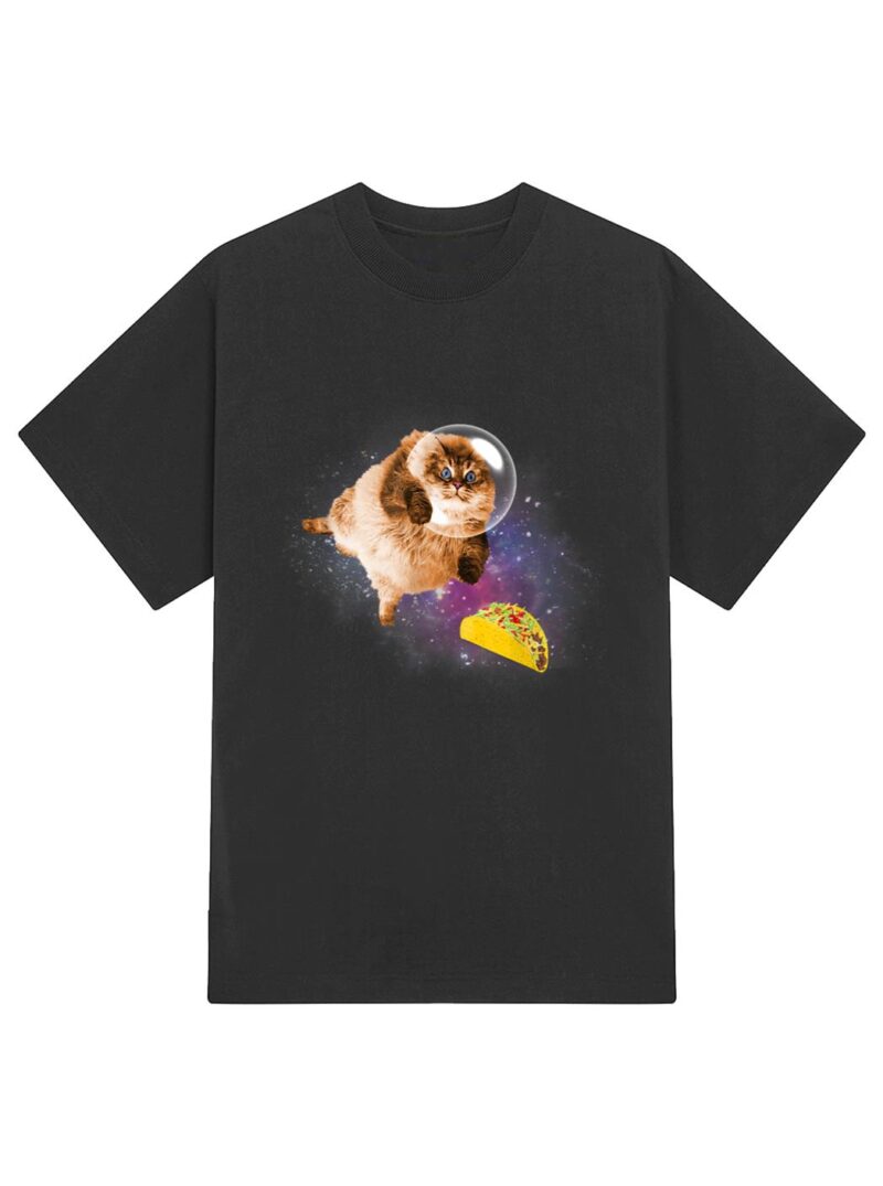 Taco Cat , Funny Taco Cat In Space , Taco Cat T-Shirt - Image 2