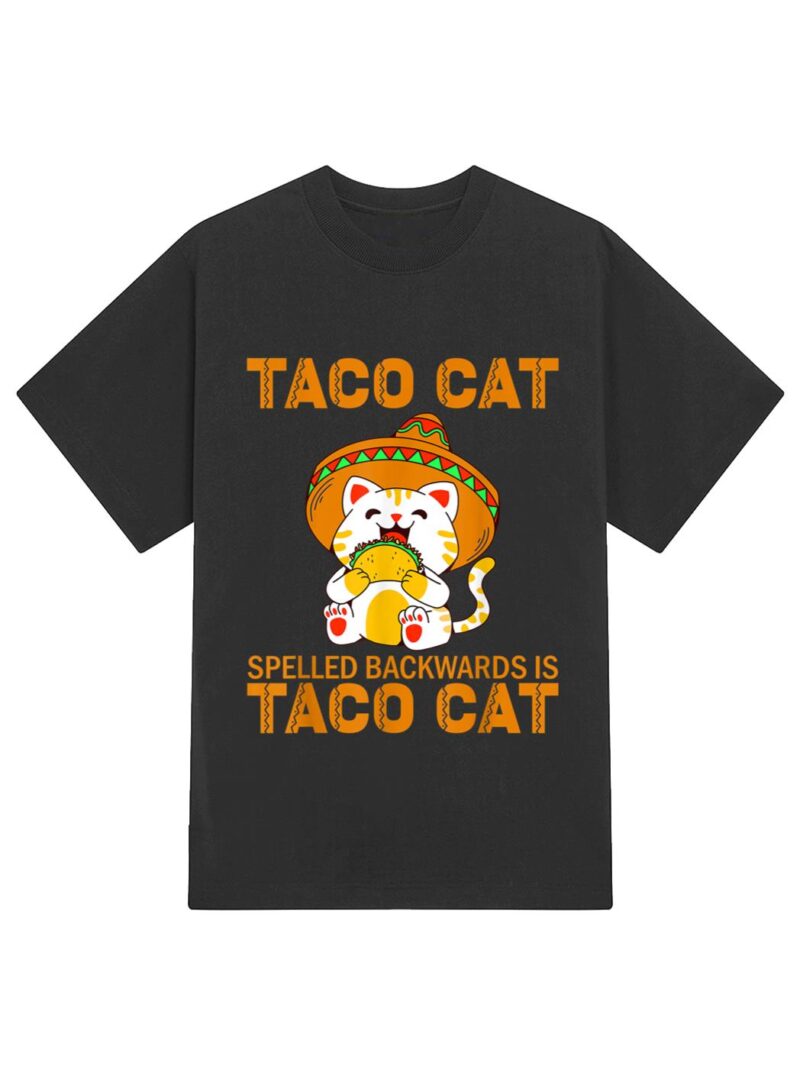 TacoCat Taco Cat Cinco de Mayo TacoCat Tacos T-Shirt - Image 2