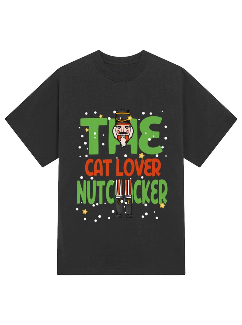 The Cat Lover Nutcracker Funny Christmas Matching Family T-Shirt - Image 2