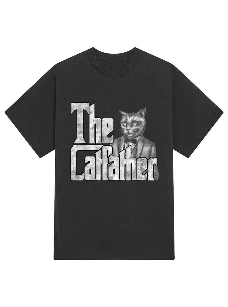 The Catfather Cat Father Mafia Father Cat T-Shirt - Image 2