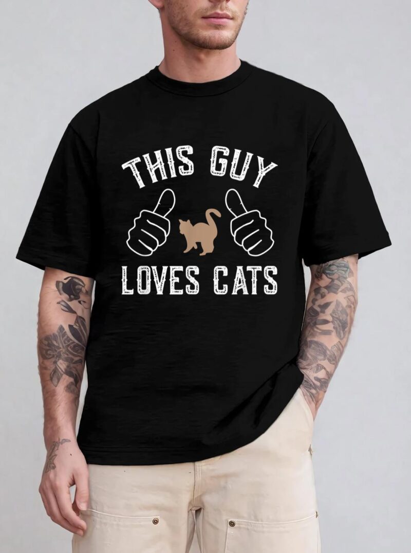 This Guy Loves Cats  for Cat Lover T-Shirt