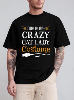 This Is My Crazy Cat Lady Costume Funny Halloween Cat Lover T-Shirt