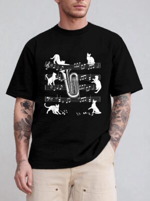 Tubist Cats for Cat loving Tuba player T-Shirt