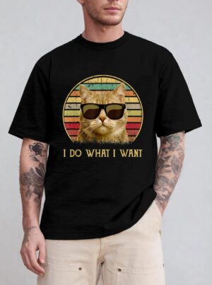 Vintage Cat gifts 2022 Funny cat lovers i do what i want cat T-Shirt