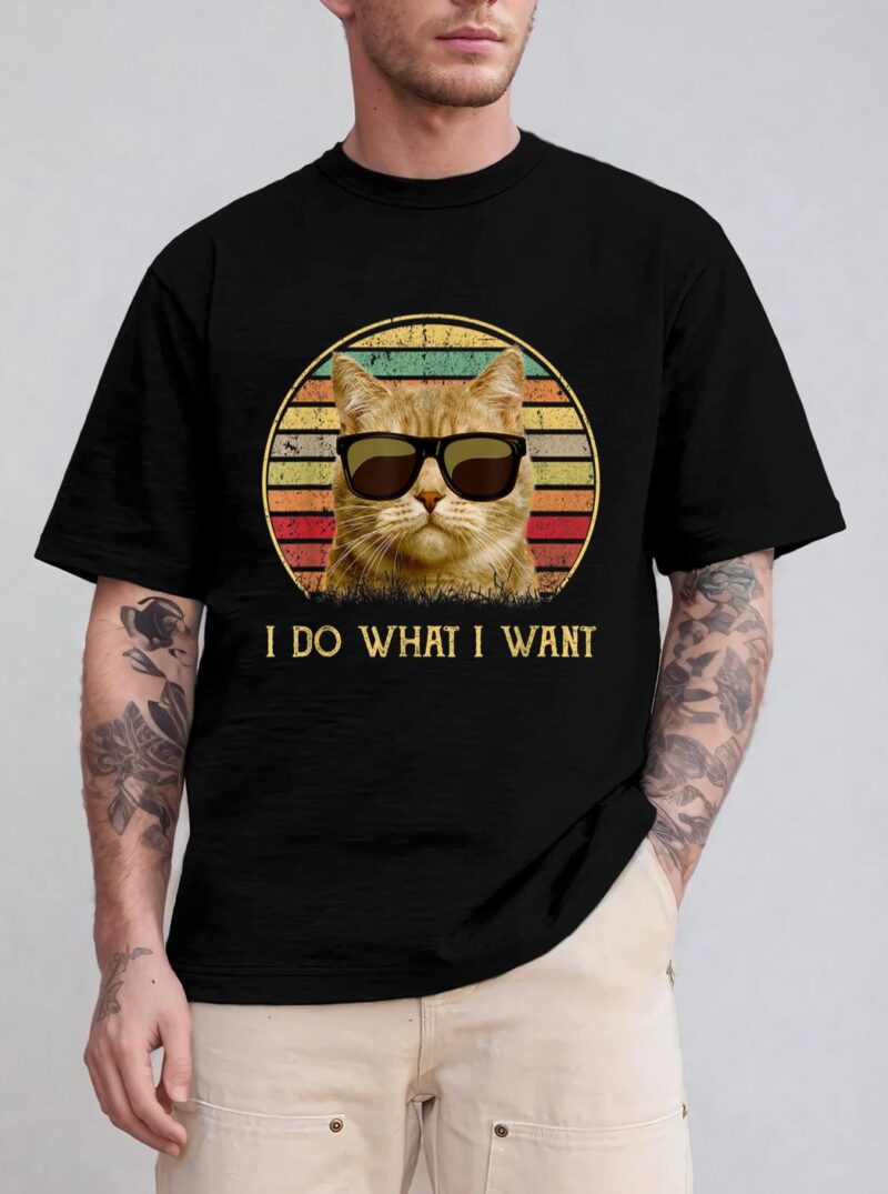 Vintage Cat gifts 2022 Funny cat lovers i do what i want cat T-Shirt