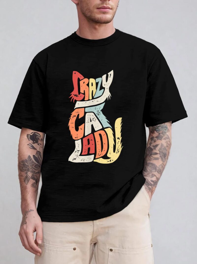 Vintage Crazy Cat Lady Funny Cat Meow T-Shirt