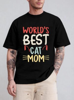 Vintage World's Best Cat Mom Meow Cat Best Cat Mom Ever T-Shirt