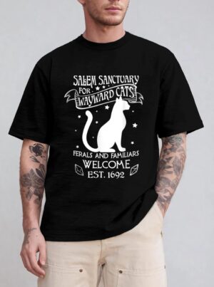 Witch Salem Sanctuary For Wayward Black Cats 1692 Gift Idea T-Shirt