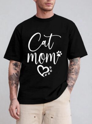 Womens Cat Mom T-Shirt