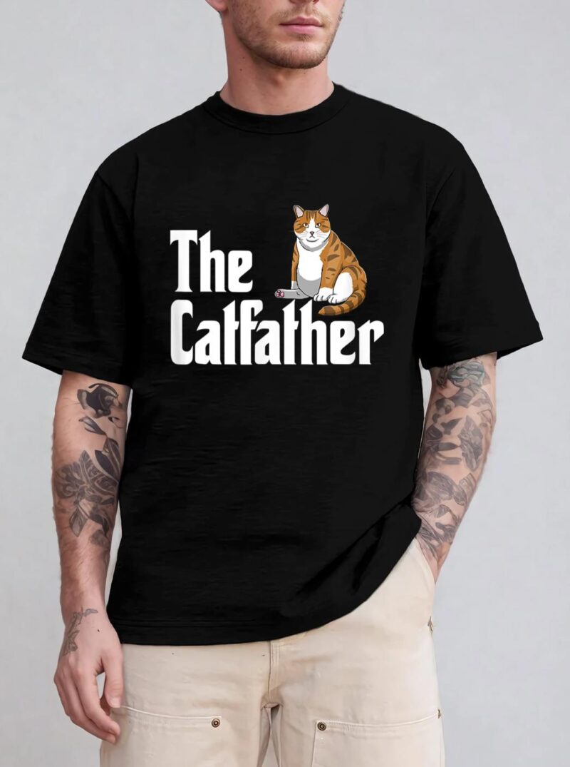 funny catfather shirt Funny Meow Cat for Dad Lover T-Shirt