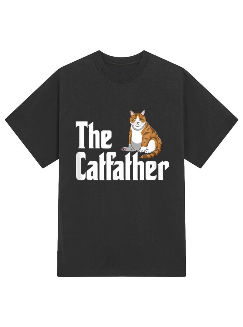 funny catfather shirt Funny Meow Cat for Dad Lover T-Shirt - Image 2