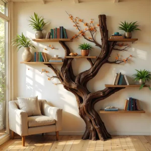 Unique Wooden Tree Bookshelf – Perfect Gift for Book Lovers