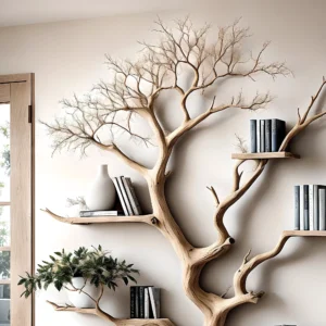 Wall Corner Bookshelf – Decorative Wooden Shelves for Home