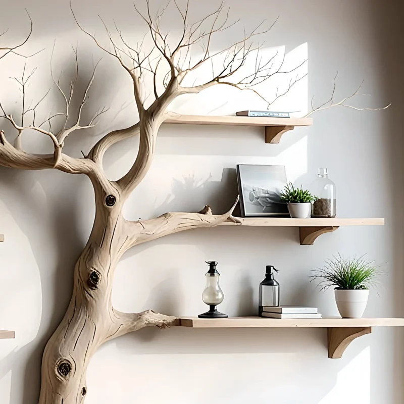 Tree-Shaped Wall Shelf – Souvenir & Room Decoration Bookshelf